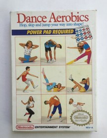 Nintendo NES Power Pad & Dance Aerobics Floor Mat Game Cartridge Vintage 1988