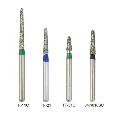 Dental Diamond Bur FG 847/016SC TF-11C Flat End Taper Super Coarse High Speed