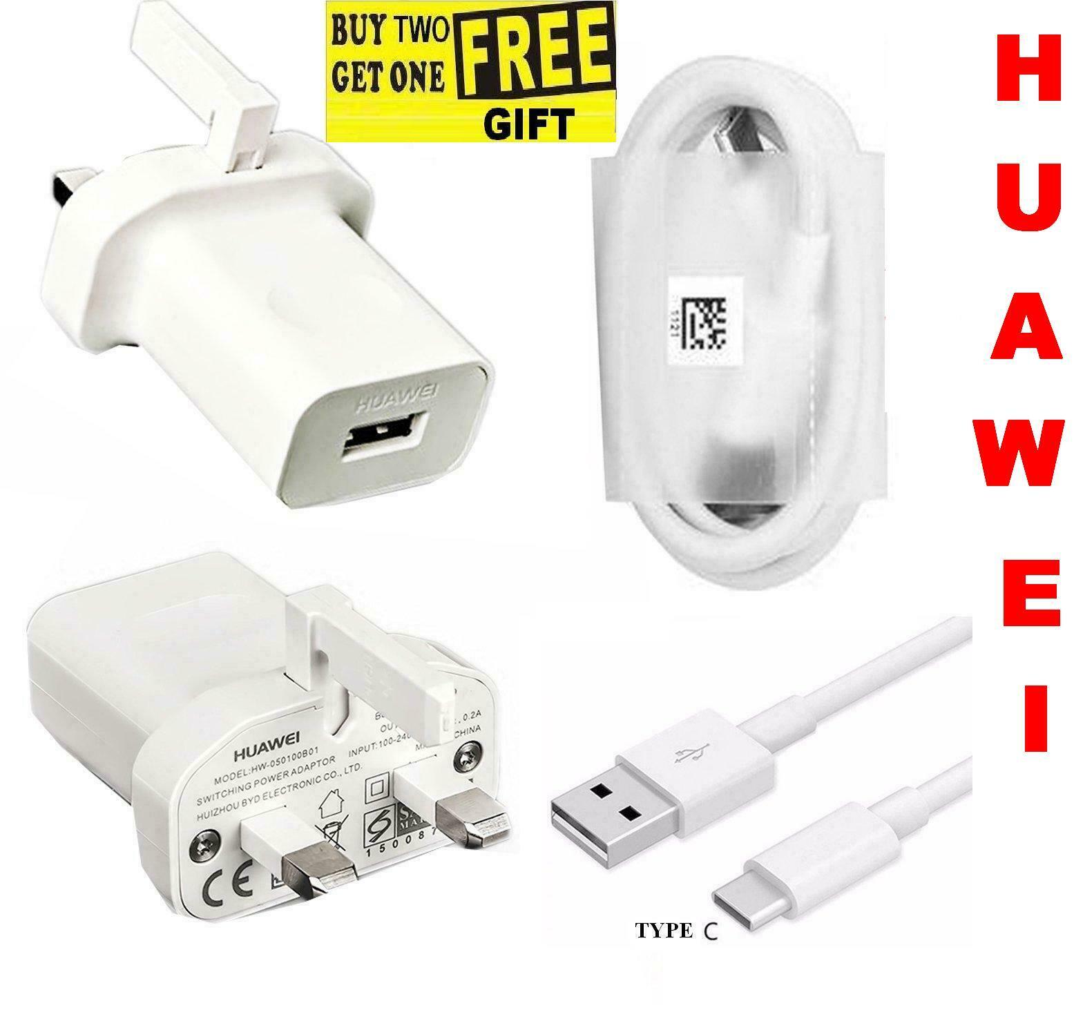 mild ønskelig Indigenous Genuine Huawei Fast Charger Adapter Plug & 3M TYPE C USB Cable Fit Phone  Tablet | eBay