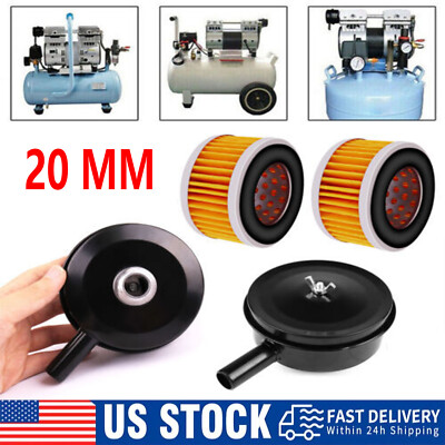 Air Compressor Noise Reducer Silencer Muffler Intake Air Filter Pump Metal Paper