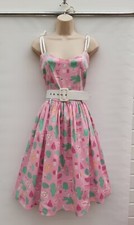 COLLECTIF JADE DRESS,ROCKABILLY,PINK FLAMINGO,50S,60S VINTAGE STYLE,SIZE 12,NWTS