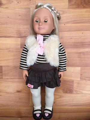2014 UNSERE GENERATION 18 ZOLL 46 CM RIESIGE MÄDCHENPUPPE - HOLLLY BLONDE HAARE LEBENSECHT! 