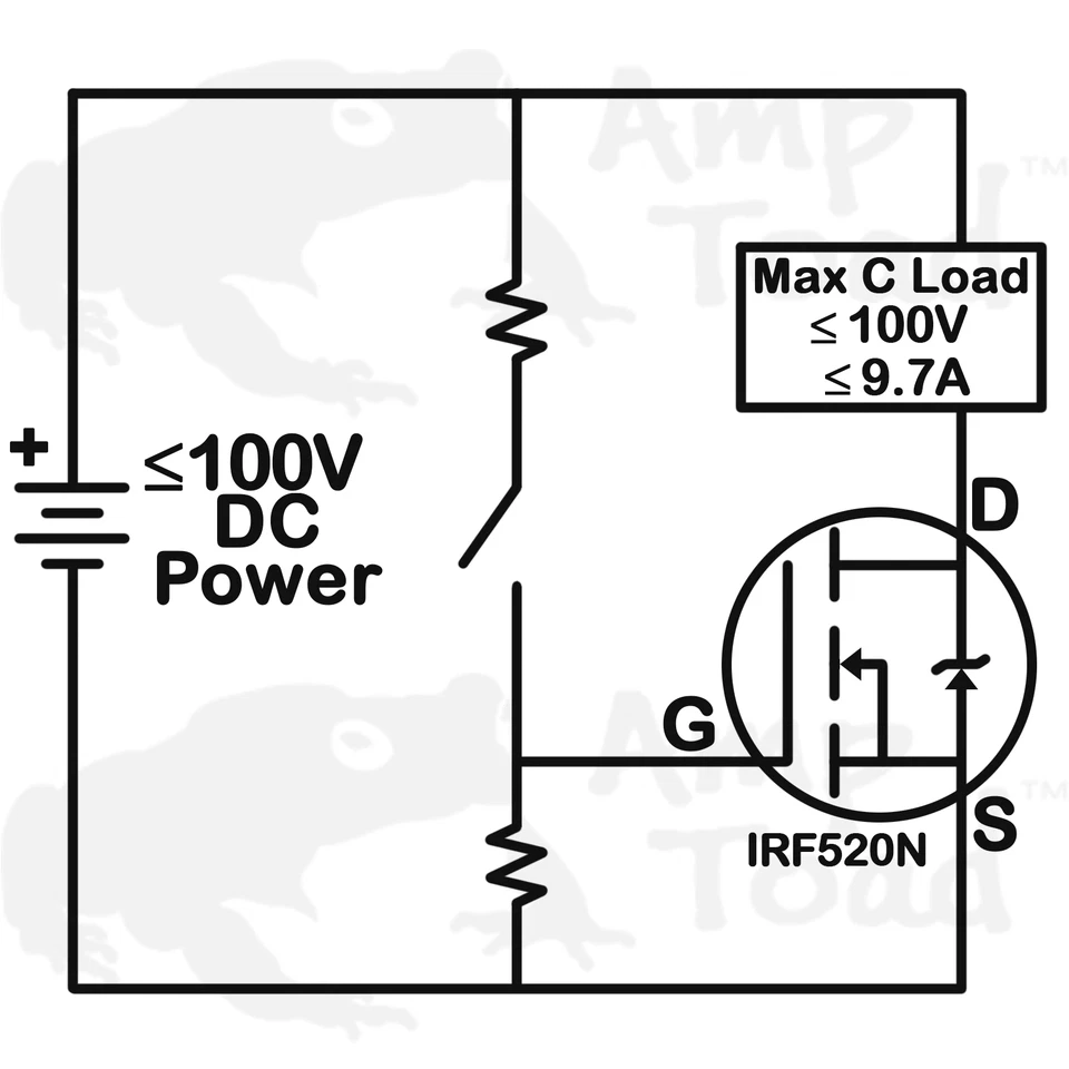 MOSFET IRF520N (9.7A 100V - Nível Lógico) (Arduino / TTL) - Imagem 2 de 4