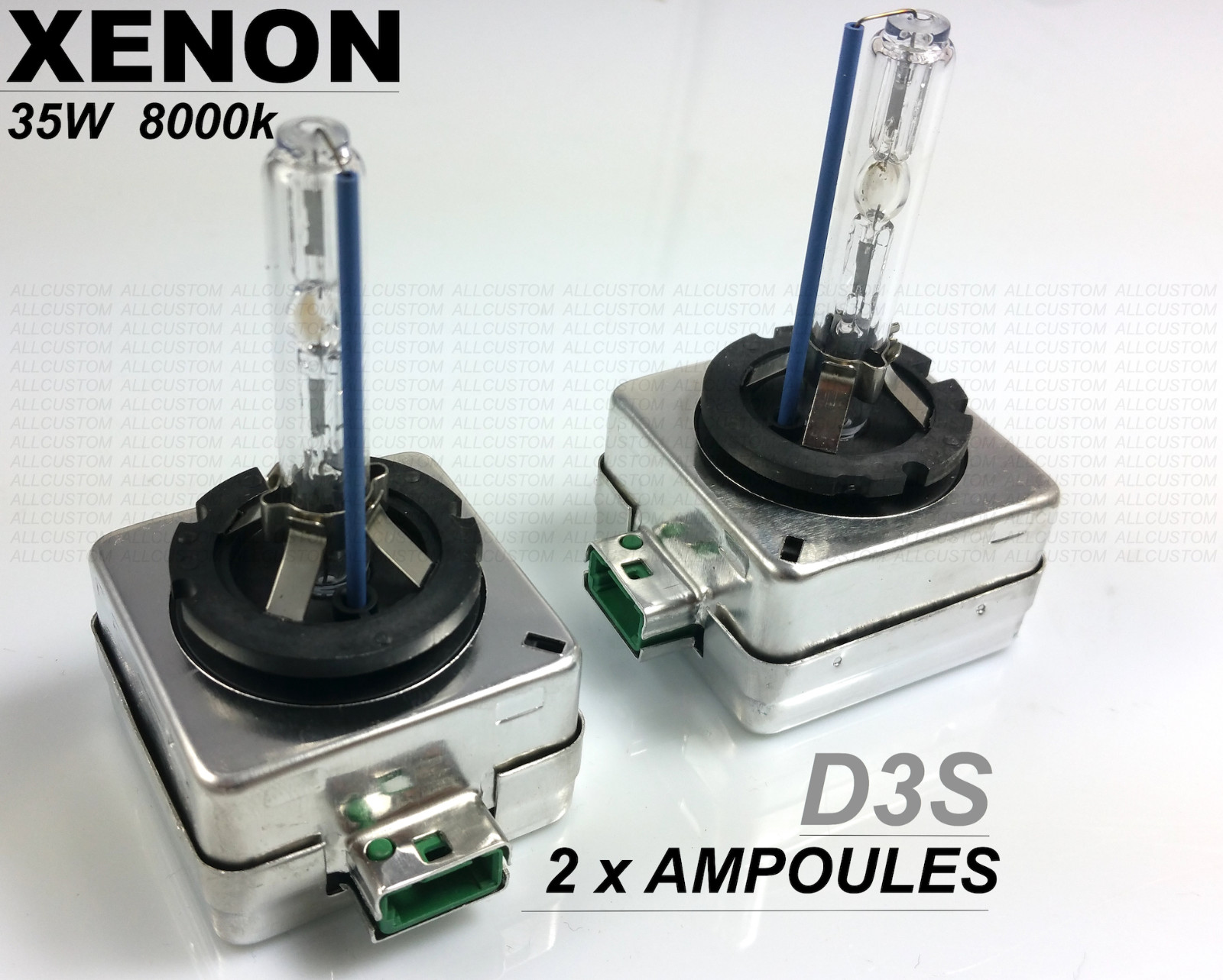 Ampoules D3S 8000K Xenon à Haute Luminosité Blanc Bleuté pour Feux de Route