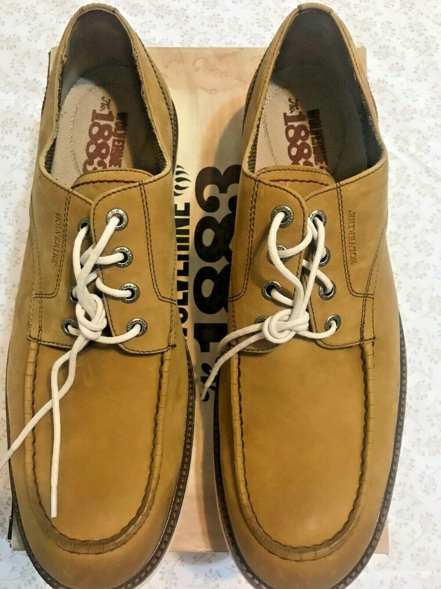 極美品　本革　Wolverine 1883 　26.5㎝ Wolverine 1883 Clapton Oxford Moc-Toe Wedge Honey W05224 Men's