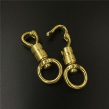2pcs Solid Brass Heavy Duty Swivel Eye Snap Hook Horse Gear Leather Craft