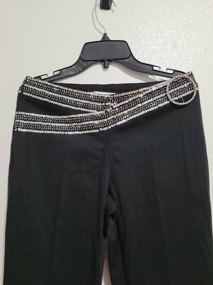 Conjunto Blusa/Pantalones Mujer BASIX II Conjunto 2 Piezas Color Negro Adornado.Talla 6 Foto 4 de 4