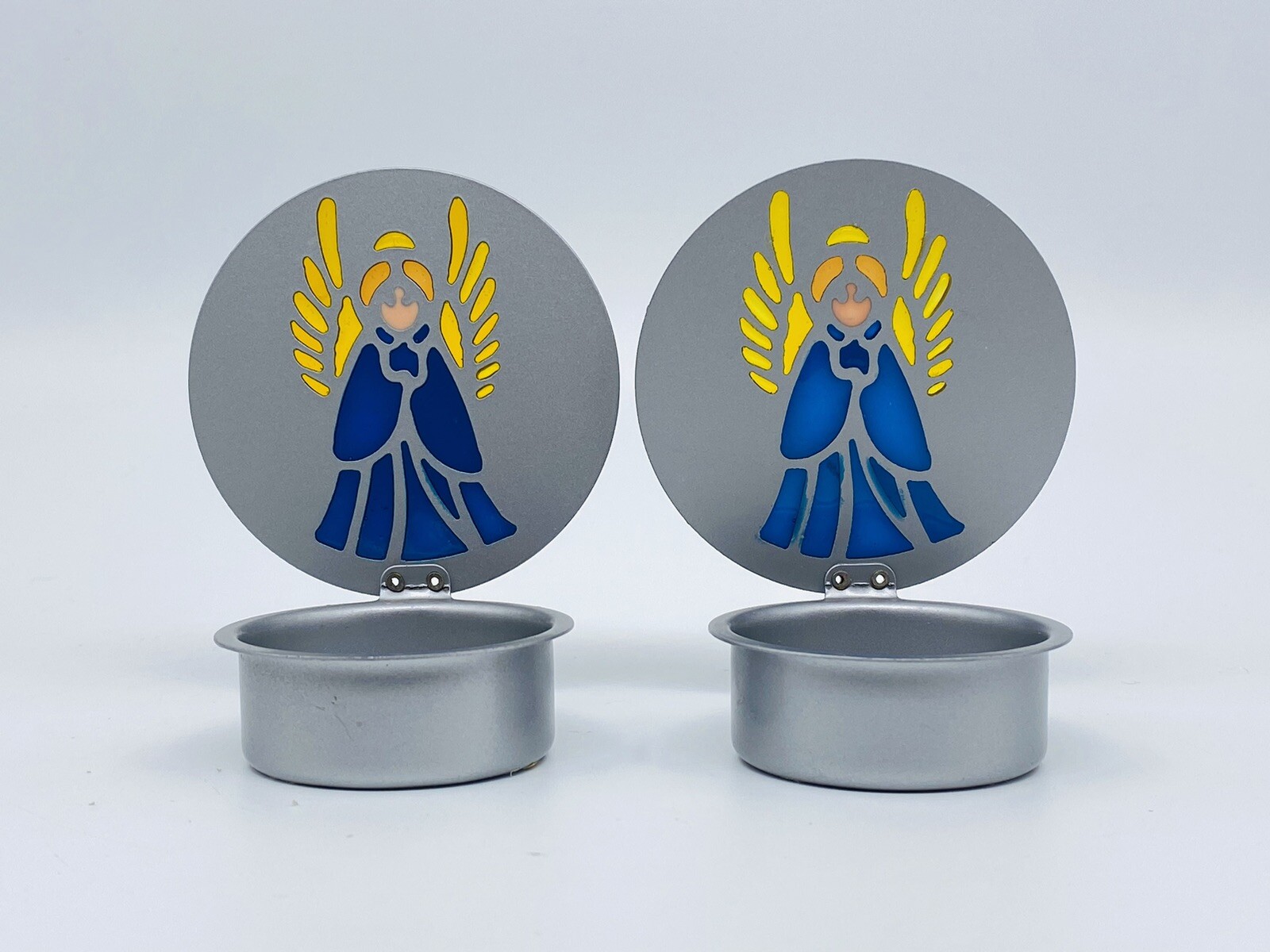 2 Axicon World Imports Angel Tea Light Candle Holders