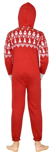 Kids Boy Girls Christmas Reindeer Novelty Fleece Onesie0 One Piece Jumpsuits - Picture 7 of 11
