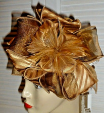 NEW Fascinator Hat w Feathers  Bows on Headband Wedding Bridal - 3 Available