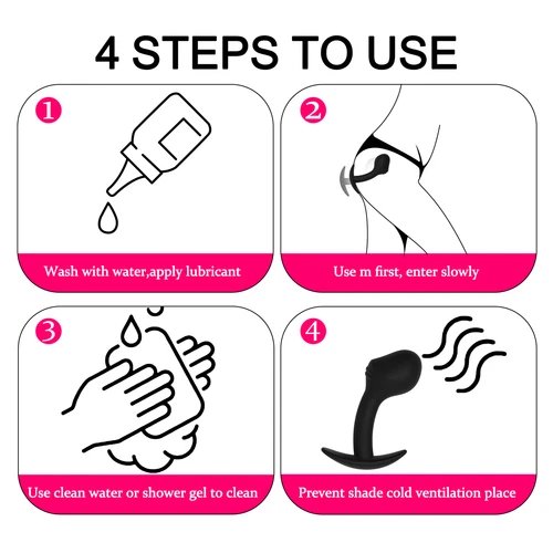 Wearable Anal Plug Silicone Male Prostate Massager Butt Probe Plug S/M/L Dildo - Picture 15 of 25