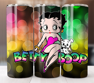 20oz Insulated Tumbler with Straw Stainless Steel Mug Betty Boop