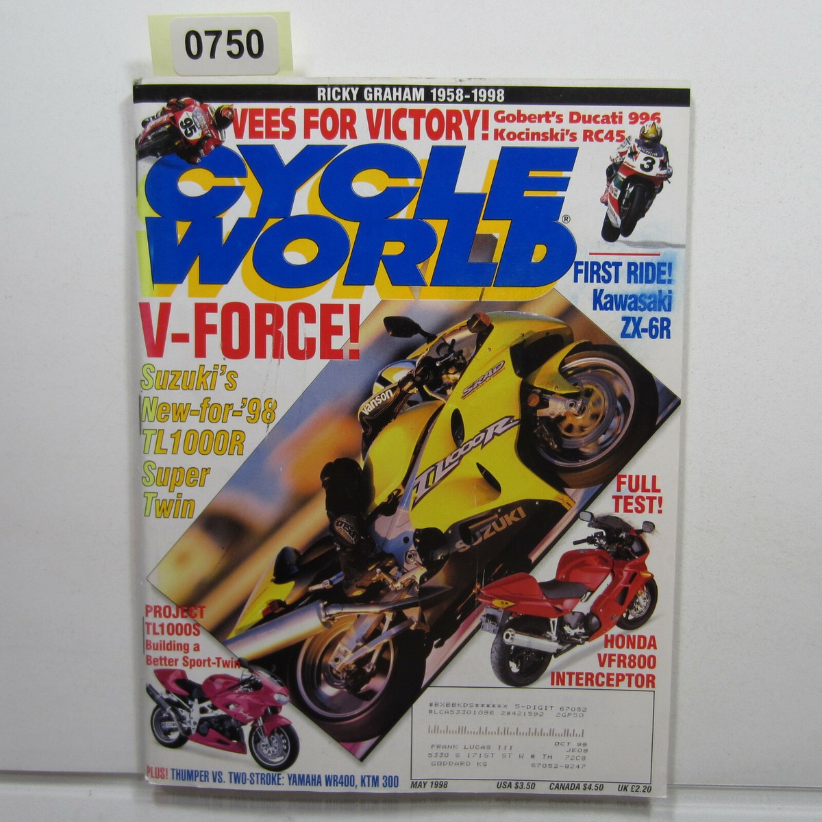 Cycle World May 1998 Vol 37 No 5 - Motorcycles - V-Twin, Sport
