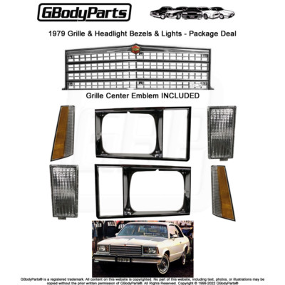1979 Chevrolet Malibu El Camino Grill Headlight Bezel Marker Turn
