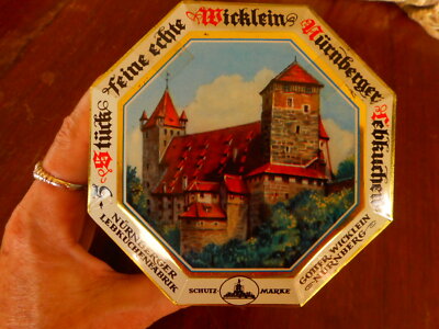 Germany Cookie Tin Wicklein Nurnberger Octogon Schutz Marke