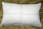 White Leather Back Cushion Home Décor Pillows