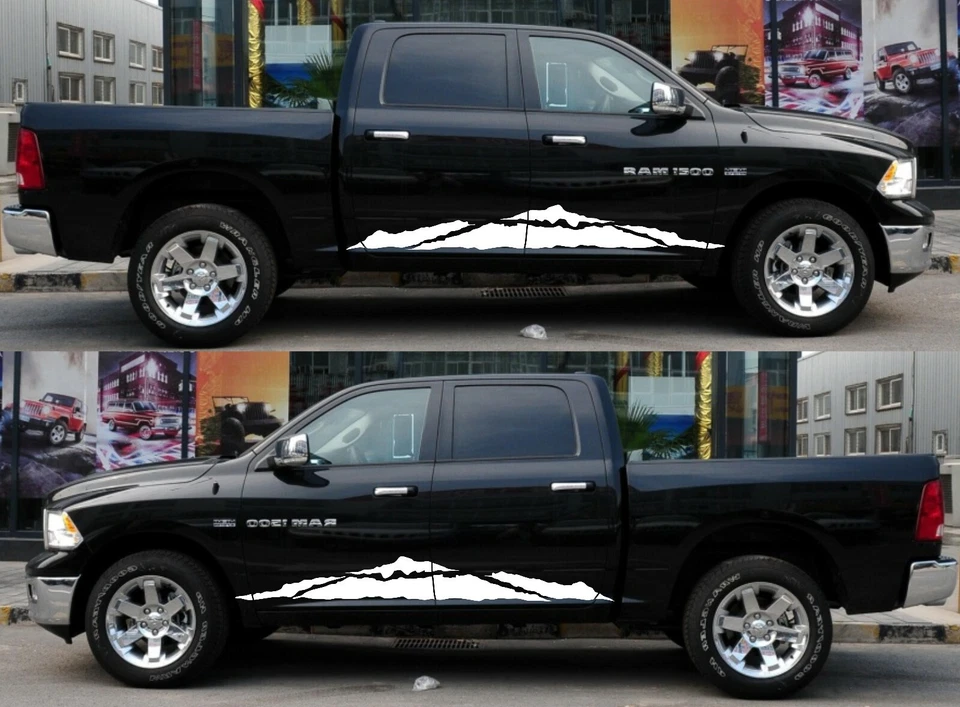 Para Dodge Ram 1500 2500 2014 15 16 Montaje Puerta Lateral Vinilo Calcomanía Adhesiva Gráfico Foto 3 de 4