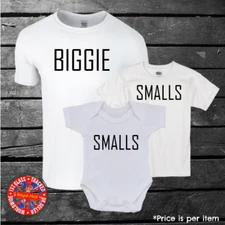 Biggie Smalls Matching T-shirt Set Mens Ladies Kids Boys Girls Gift Hip Hop