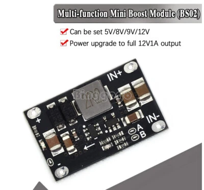 10W DC-DC Multi-function Mini boost module 3V-5.5V to 5V 8V 9V 12V - Bild 1 von 4