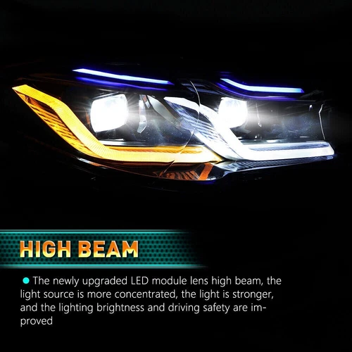 BMW 5 Series F10 M5 Xenon Headlights G30 LED DRL Lamps Update - FULL SET - Picture 6 of 19