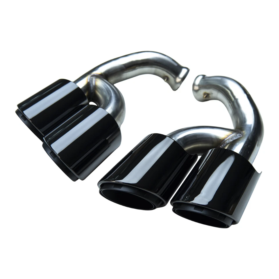 For Porsche Cayenne Base 2015-2017 958.2 Black Exhaust Tips Muffler Tailpipes  - Image 3 of 4