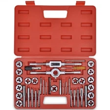 Tap and Die Set 40 Piece Hand Tool Set Threading Tool Kit Carbon Steel vidaXL
