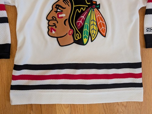Maillot De Hockey Vintage CCM Jaguars, Blanc, Taille XL Homme, Coupe Pro, Dédicacé