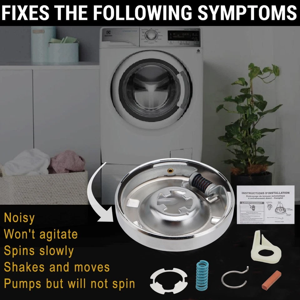 PACK 285785 4/8/12/16 Embrague de transmisión para lavadora lavadora para Whirlpool Foto 4 de 4