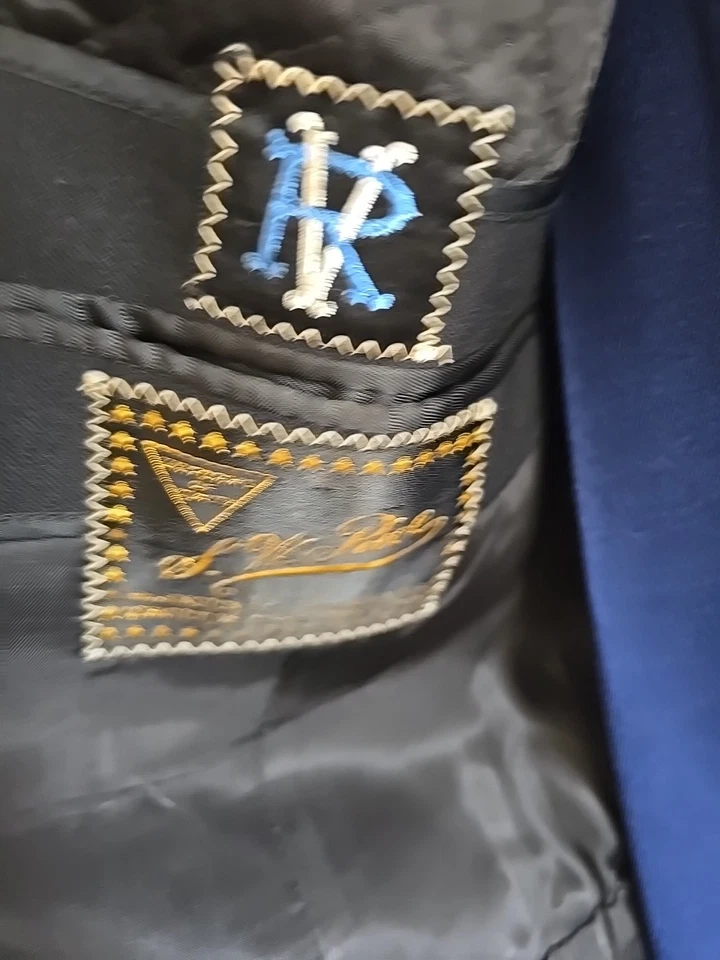 Vintage WWII USMC Dress Uniform , Black Jacket, Blue Trousers .  - Image 2 of 4