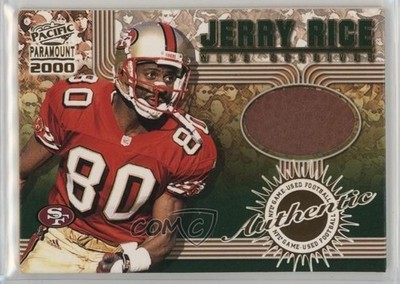2000 Pacific Paramount Game-Used Footballs Jerry Rice #10 HOF 1m5u