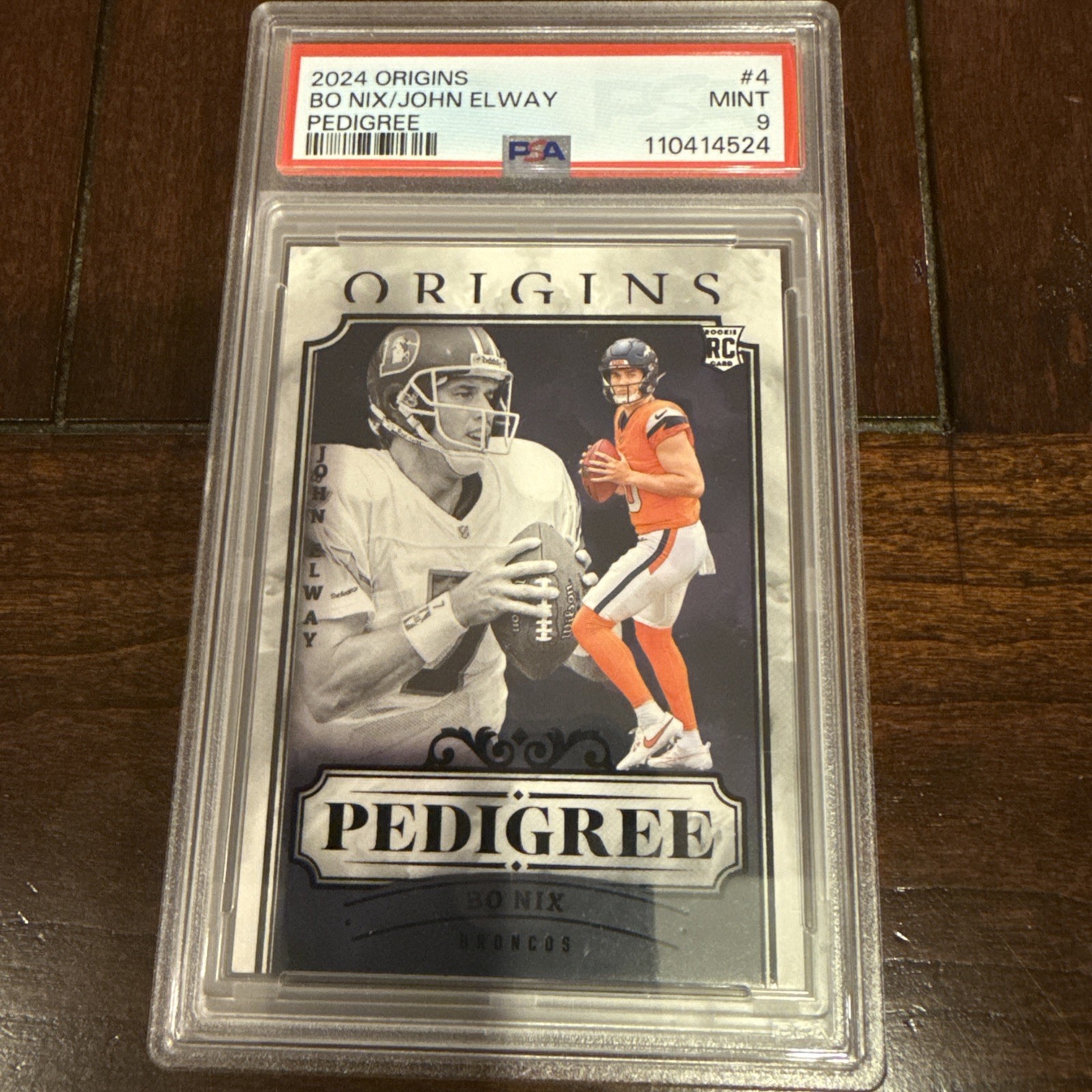 2024 Panini Origins Football Bo Nix BRONCOS #4 RC Pedigree Case Hit Low POP 8