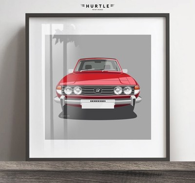 Triumph Stag Artwork Print, Classic Car Gift idea, Add Reg & Colour
