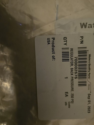 #ad Waters New 700002676 Back Pressure 250 PSI $90.00