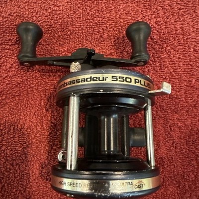 Abu Garcia Ambassadeur 550 Plus High Speed Vintage Reel. Works