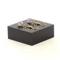 Ohrringe 1 Amethyst Perle Aus Brasilien Aus Edelstahl Hergestellt In