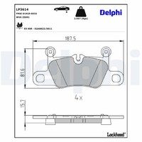 Delphi Bremsbelagsatz, Scheibenbremse LP3614 FüR Porsche