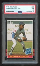 1985 Donruss #39 Shawon Dunston Cubs PSA 5 EX 0535