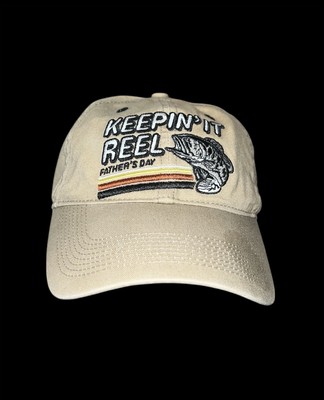 Keepin' It Reel Father's Day Clothback Beige Adjustable Hat