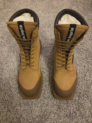 Palm Angels Men's US 8 Tan Paneled Leather Desert Ankle Boots Sand - Size 8 (41)