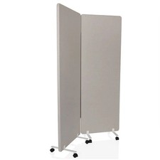hjh OFFICE Trennwand Raumteiler FLEXMIUT 1 Büro Akustik Wand Stellwand grau 2er