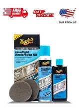 Meguiar's Two Step Headlight Restoration Kit, Clear – Cleaning Solution, 4 Count