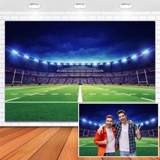 10x8ft Vinyl Sport Field Football Photography Backdrop Rugby Sports Game Stad...