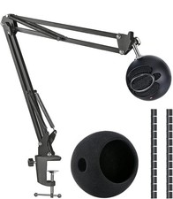 Snowball Ice Mic Boom Arm Stand with Pop Filter, Compatible with Blue Snowball