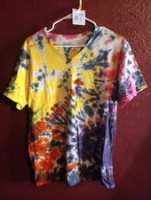 Mens Large Gilden Tee With Home Made Tie Dye