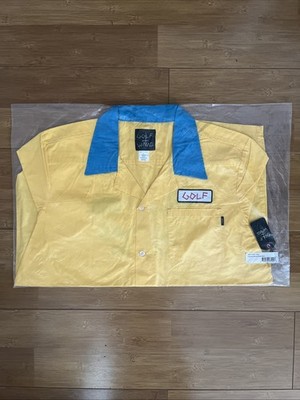Super Rare Golf Wang Flog Gnaw Motors Shirt Yellow SZ LG - Brand New