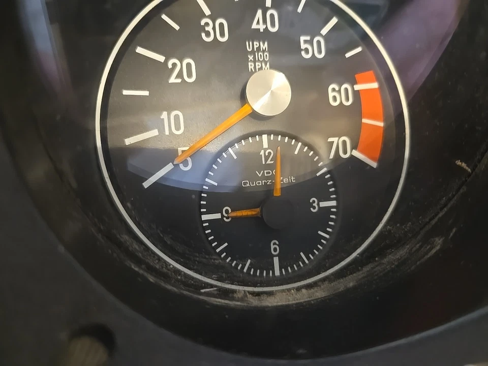 1973-80 Mercedes R107 450SL 450SLC 160mph instrumento tach cluster speedo 0 milhas - Imagem 4 de 4