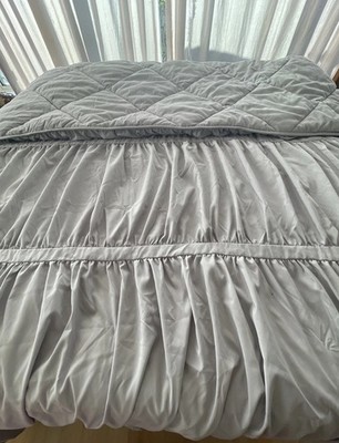 Pottery Barn Teen Dorm Recycled Pucker Up Edredon Comforter Twin/Twin XL Gray