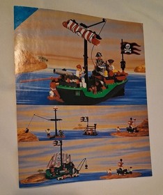 LEGO 6250 CROSS BONE CLIPPER INSTRUCTION BOOK AND MAP PIECE