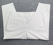 Eileen Fisher Trousers Women's 18 Organic Cotton White Dress Pants Straight Leg