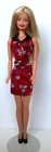 Mattel 1998 Barbie In Style Vintage Barbie Doll with Red Floral Dress